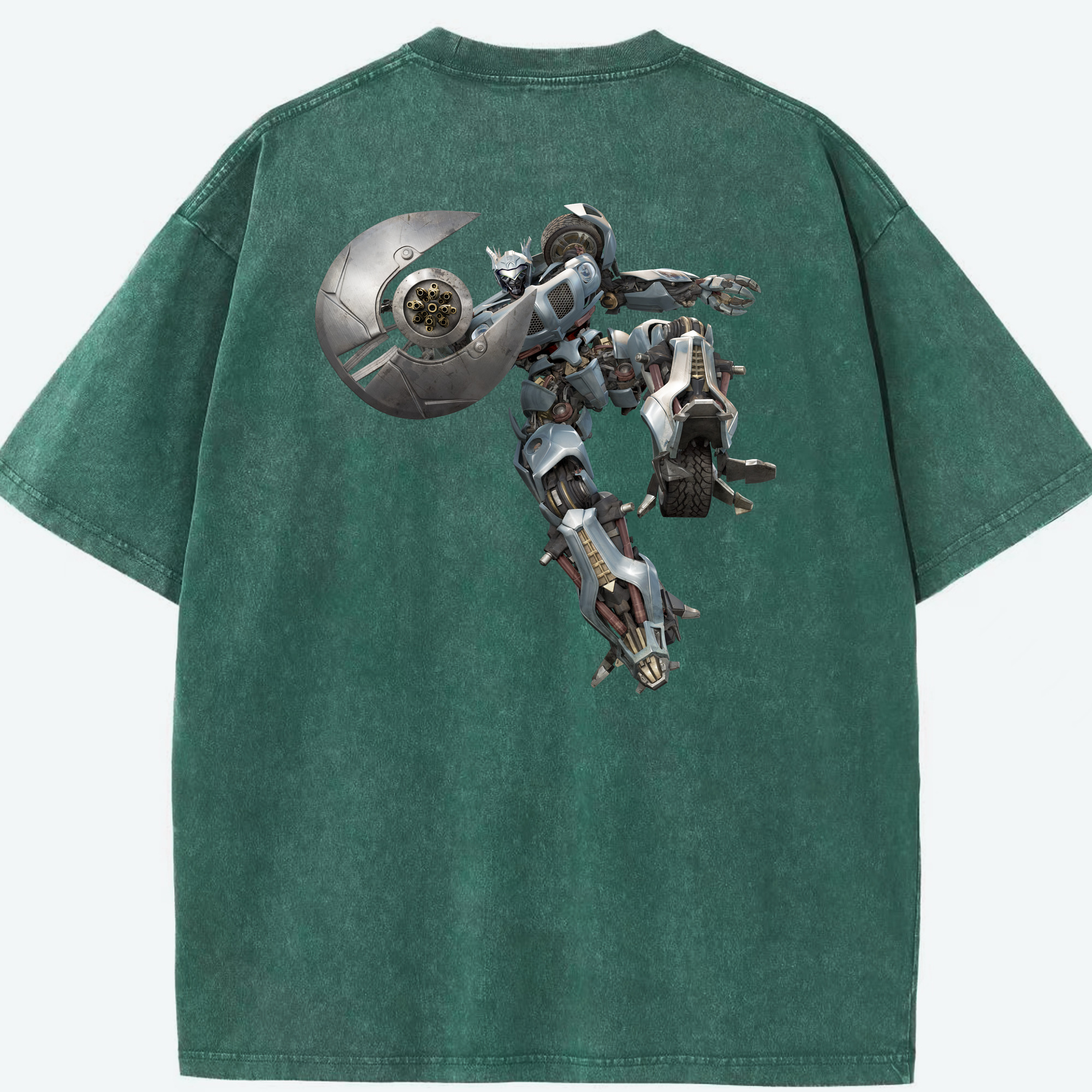 （画像用）  綿100% ヴィンテージ風 半袖Tシャツ（背面プリント）